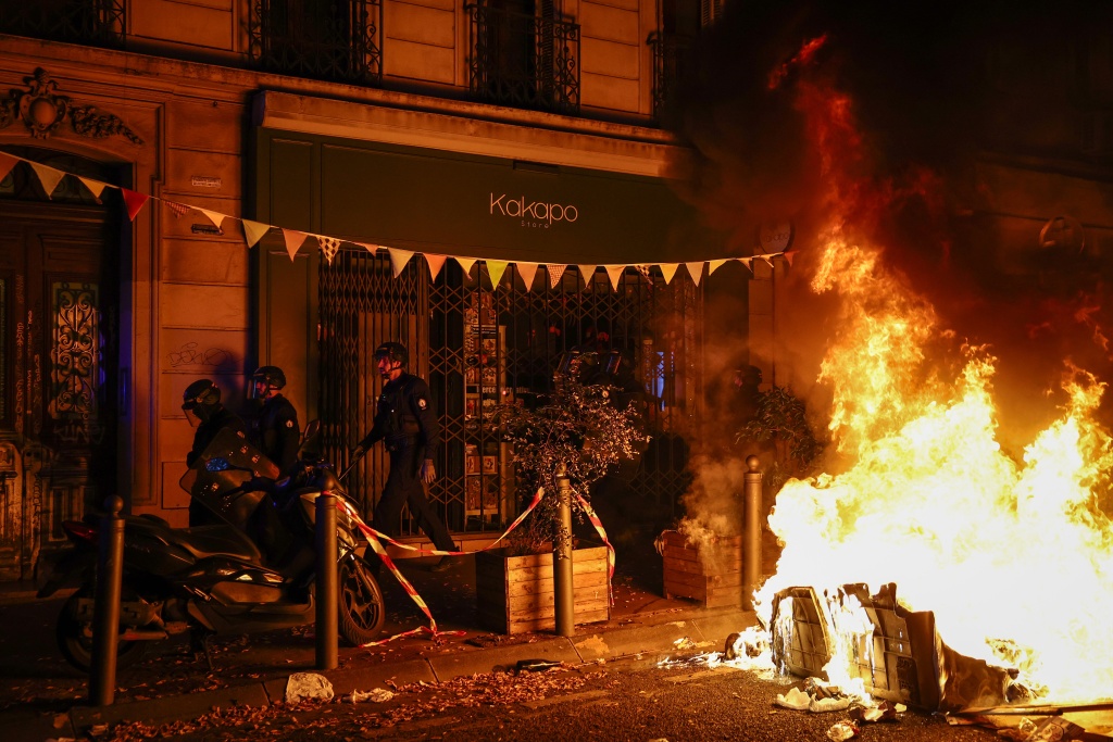 Marseille was again badly hit by street violence during the protests — Thibaud MORITZ / AFP
