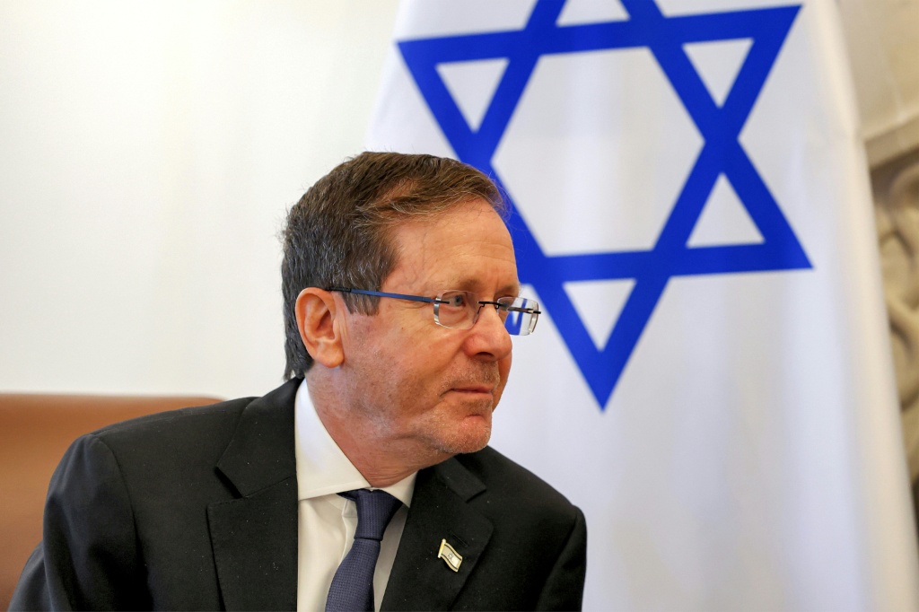 Israel's president, Isaac Herzog, called the Green party's decision 'a disgrace' — Yiannis Kourtoglou / AFP