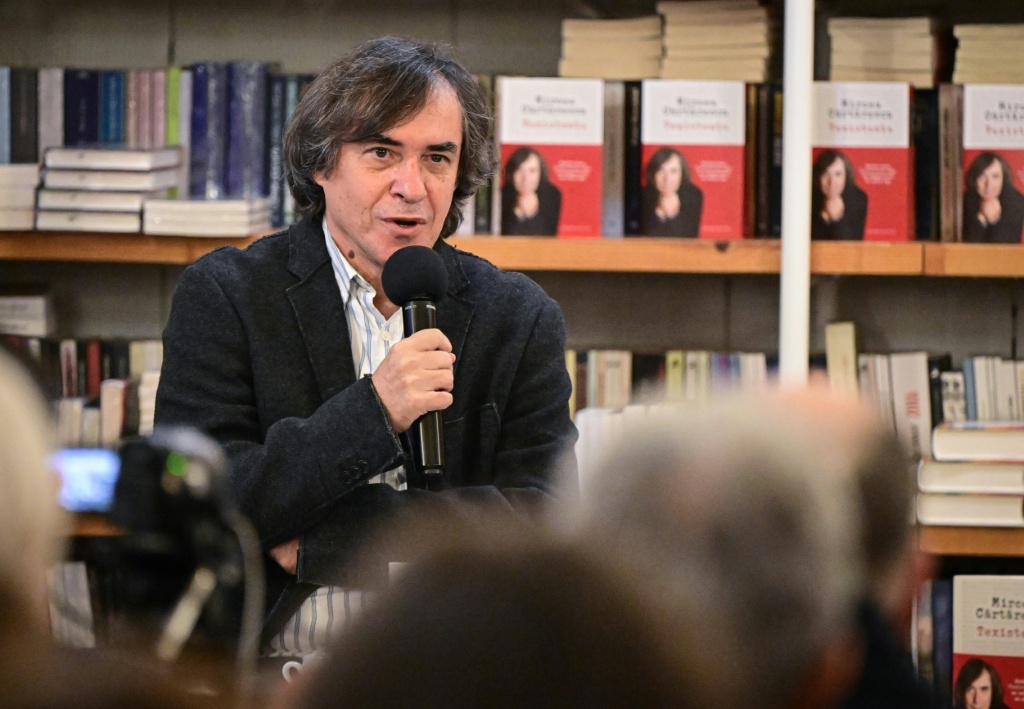 Cartarescu launched his latest book, a collection of aphorisms on writing, in Budapest in October — Daniel MIHAILESCU / AFP