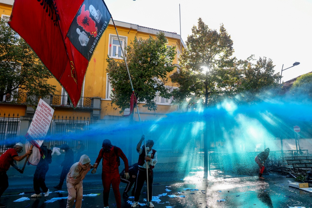 It was the second consecutive day of protests — Adnan Beci / AFP