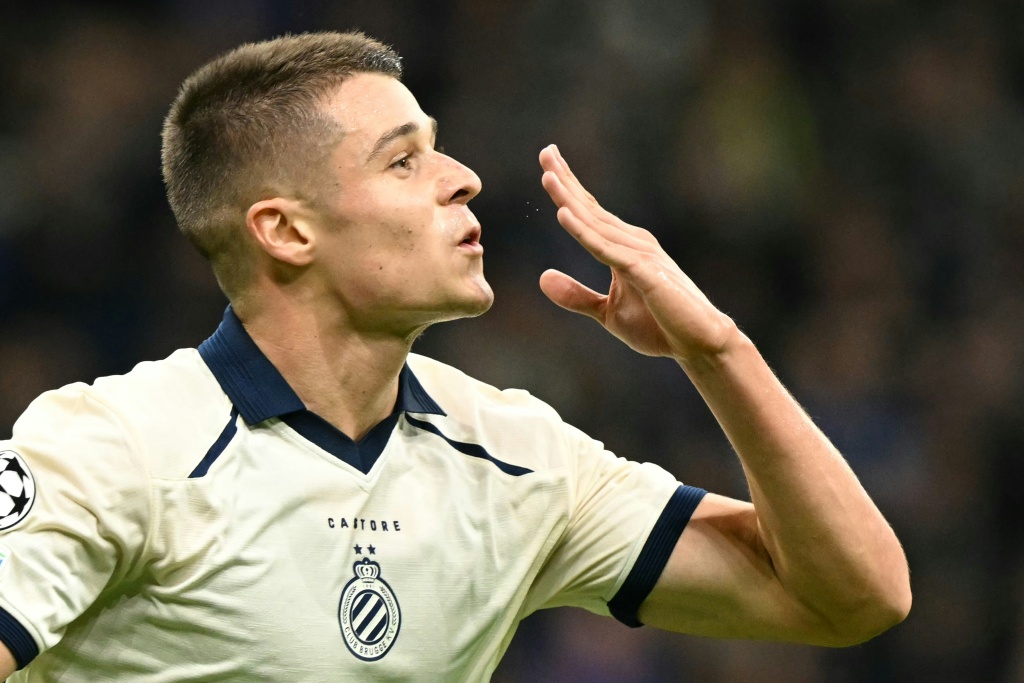 Tresoldi hat-trick fires Brugge past Inter Milan