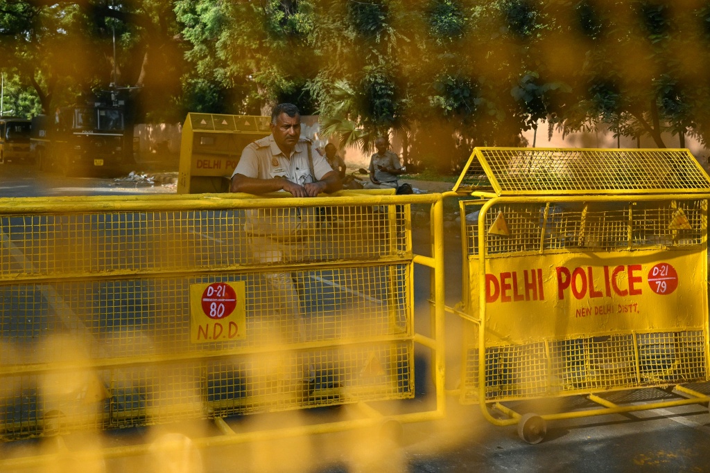 Strict security measures triggered accusations that Indian Prime Minister Narendra Modi's government was stifling dissent — Arun SANKAR / AFP