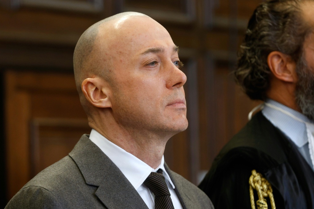 Former Ukrainian military officer Sergiy Kuznietsov at the start of his trial in Hamburg over the Nord Stream sabotage — Markus Scholz / AFP
