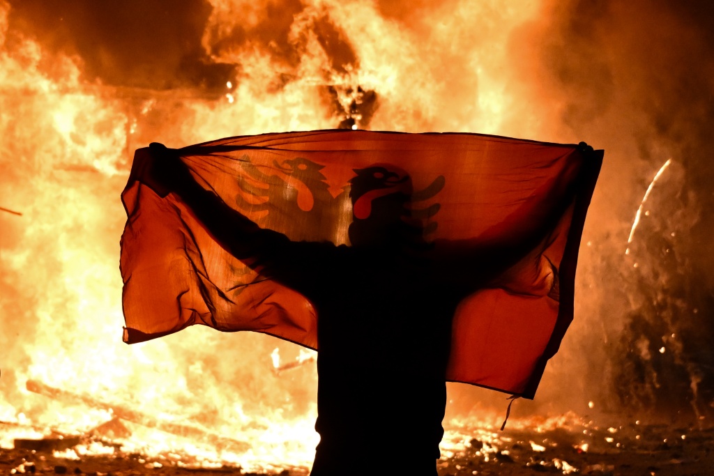 Police and protesters have been clashing regularly since mid-October — Armend NIMANI / AFP