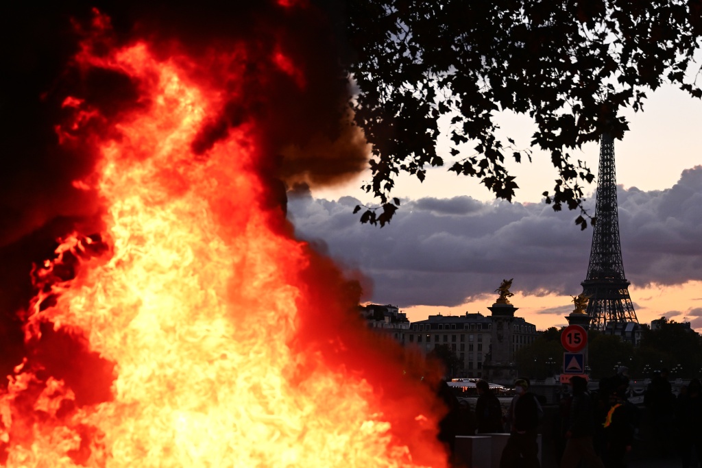 The unrest is flaring in President Emmanuel Macron's last months in power — Guillaume Saligot / AFP