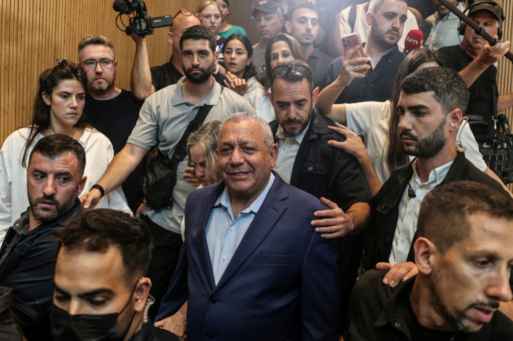 Gadi Eisenkot is Netanyahu's main rival and has warned the veteran leader may try to challenge the result — Jack GUEZ / AFP