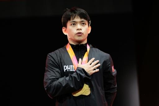 Philippines' Carlos Yulo won a second Asian Games gold on the vault — YASUYOSHI CHIBA / AFP