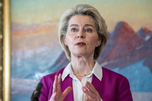 La présidente de la Commission européenne, Ursula von der Leyen à Nuuk, le 15 mars 2024, au Groenland — Leiff Josefsen / AFP