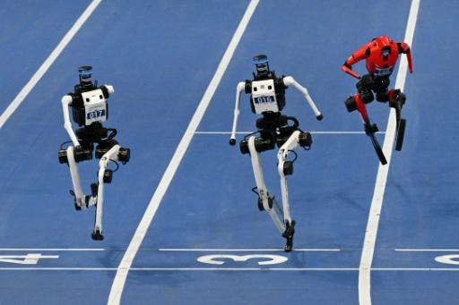 President Donald Trump says the United States is in an AI race with China, which recently hosted the World Humanoid Robot Games — GREG BAKER / AFP
