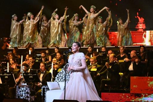 الفنانة السورية أصالة خلال حفلتها في دمشق في 17 أيلول/سبتمبر 2026 — لؤي بشارة