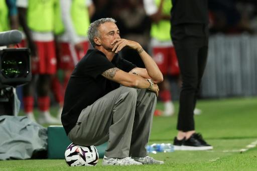 PSG announced before kick-off against Monaco that coach Luis Enrique had signed a contract extension to 2030 — Anne-Christine POUJOULAT / AFP