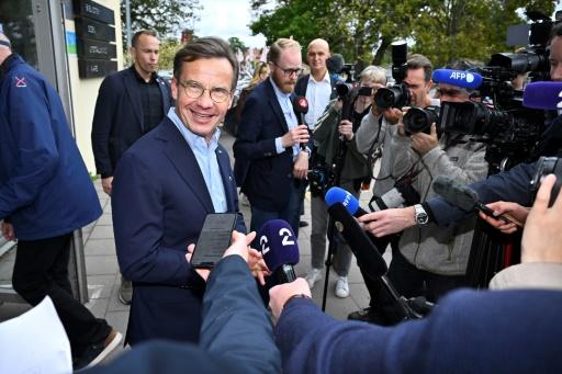 Le Premier ministre suédois Ulf Kristersson, à Landskrona (Suède), le 13 septembre 2026 — Claudio BRESCIANI / AFP