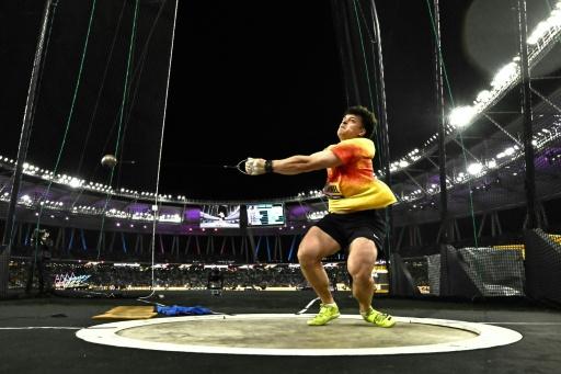 Germany's Merlin Hummel was the surprise winner of the men's hammer throw — Ben STANSALL / AFP