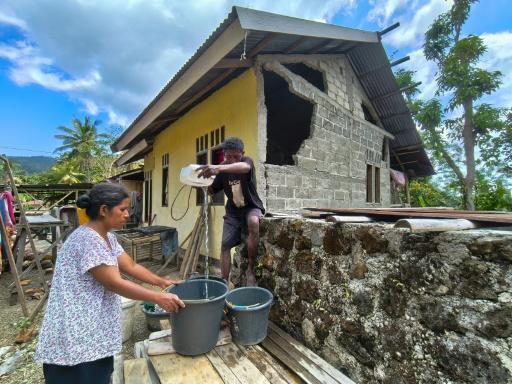 Nearly 28,000 people are still displaced six weeks after Indonesia was hit by a powerful earthquake — ARNOLD WELIANTO / AFP