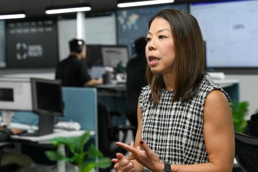 Serene Nah, managing director and head of Asia Pacific at Digital Realty, at the Digital Realty data command centre in Singapore — Roslan RAHMAN / AFP